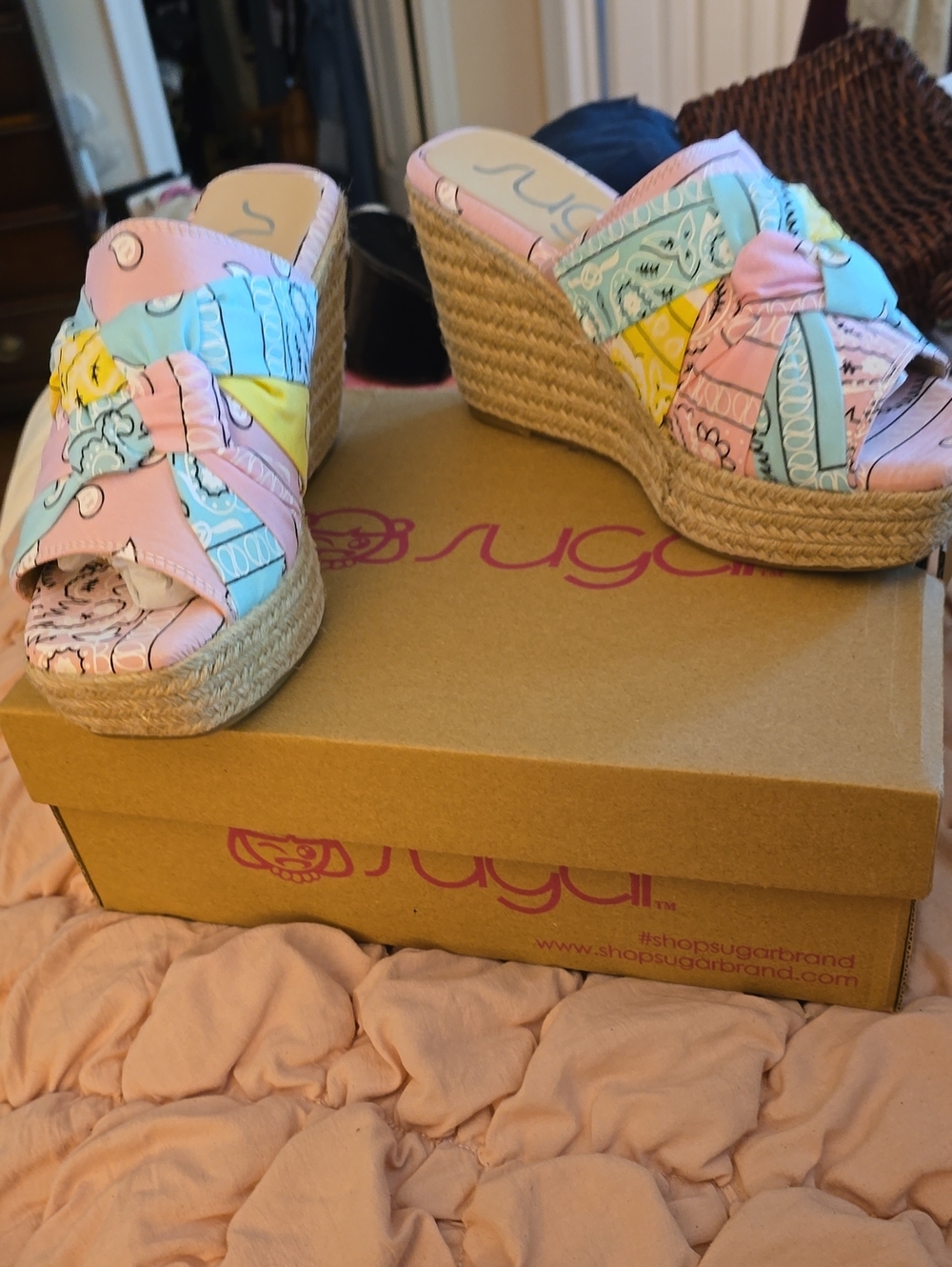 Sugar Harlem Multi Pastel Wedges